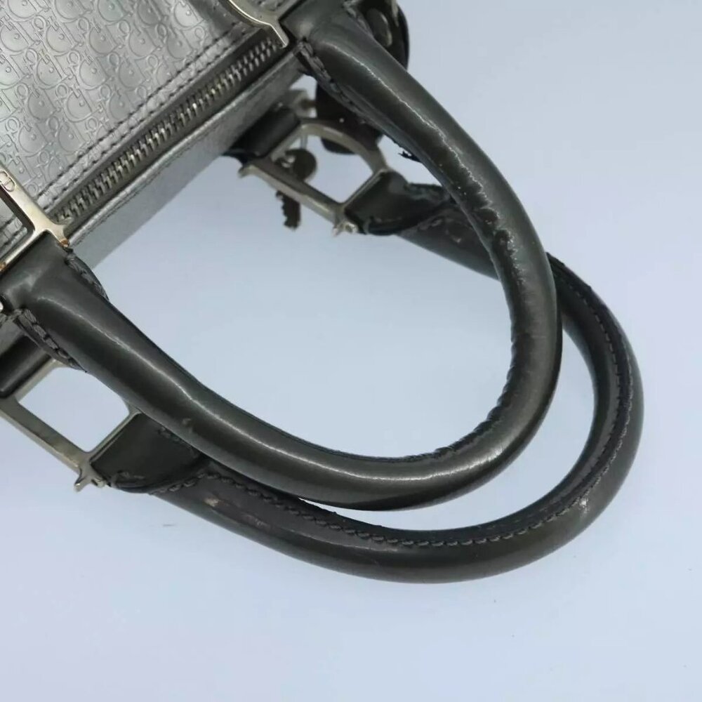 Christian Dior Trotter Canvas Hand Bag Silver Auth - Picture 9 of 16